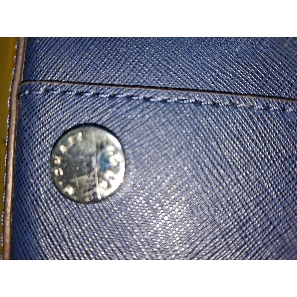 Michael Kors Satchel Top‎ Handle Handbag Navy Blue Designer Purse - Picture 12 of 12